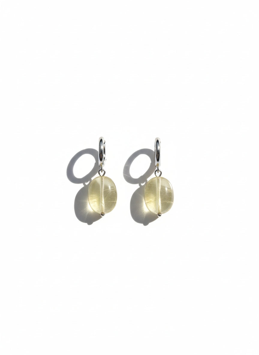 Lemon Quartz Earrings-Radiant Joy