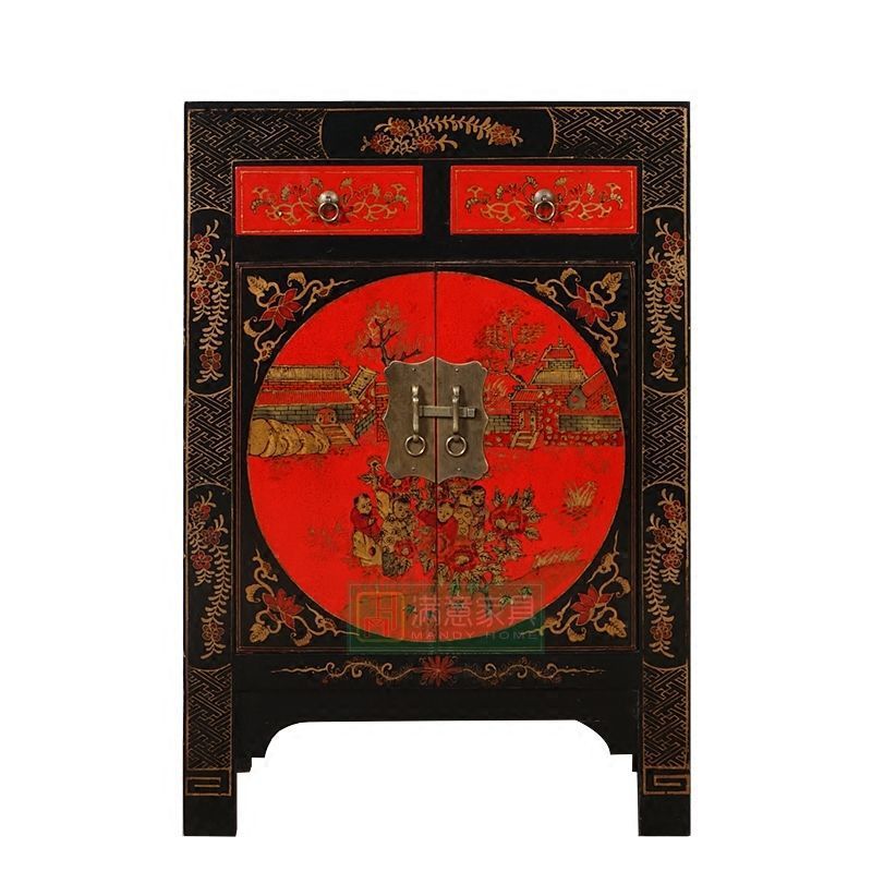 Handcrafted Tibetan Cabinet — Mortise-and-Tenon Wooden Furniture for Spiritual & Meditation Spaces