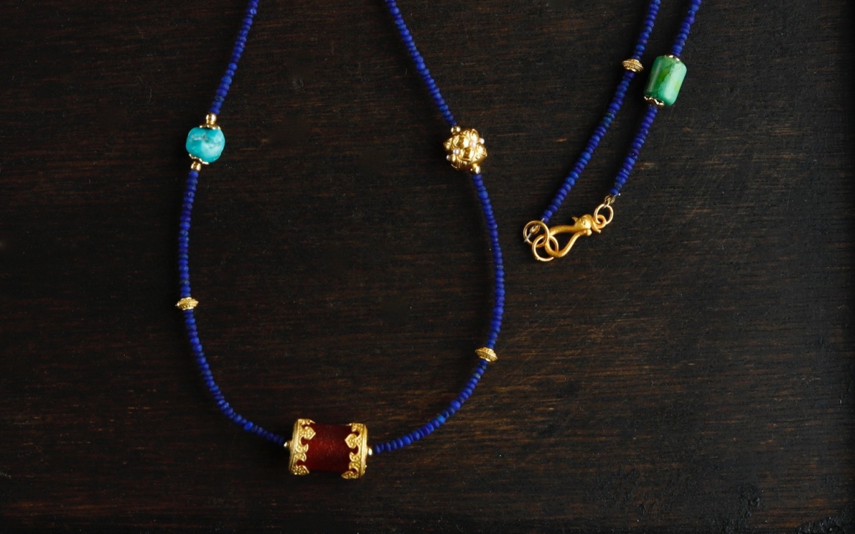 Tibetan Lapis Lazuli & Gemstone Convertible Mala – Wear as Necklace or Bracelet