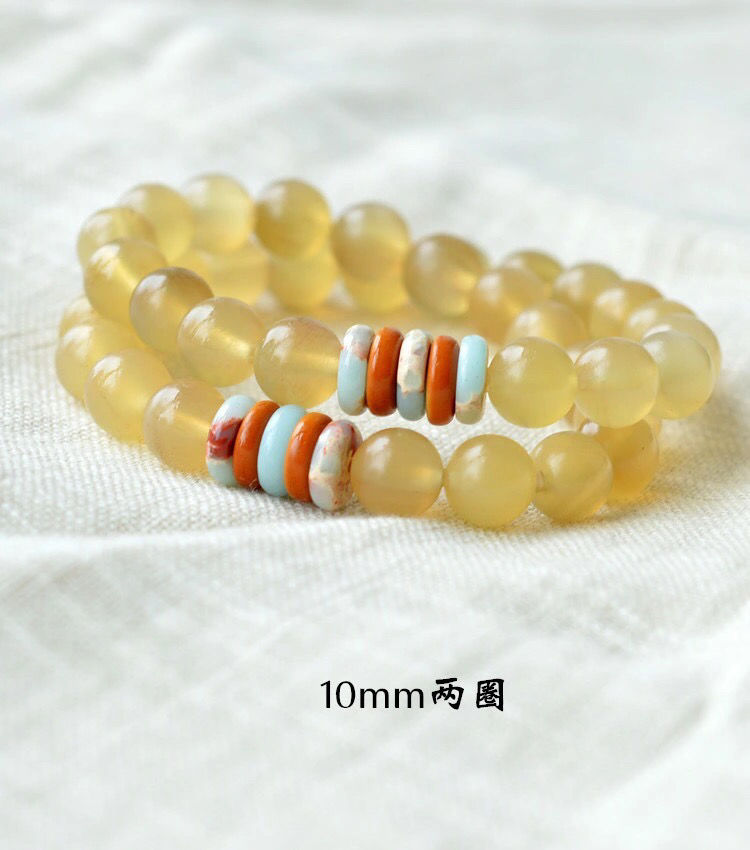 Tibetan Yak Horn & Shoushan Stone Healing Bracelet