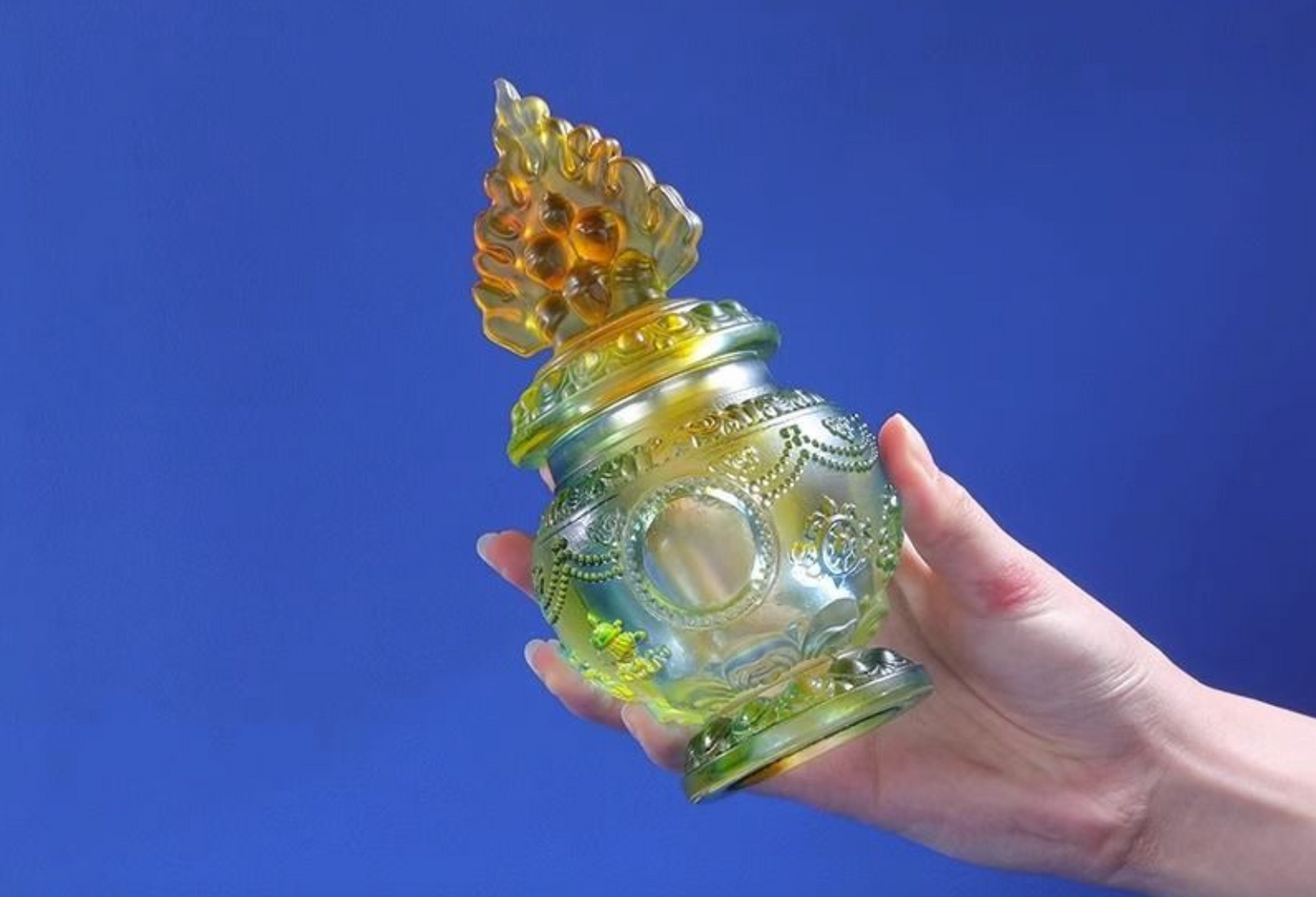 Tibetan Handcrafted Glass Vases—Sacred Treasures