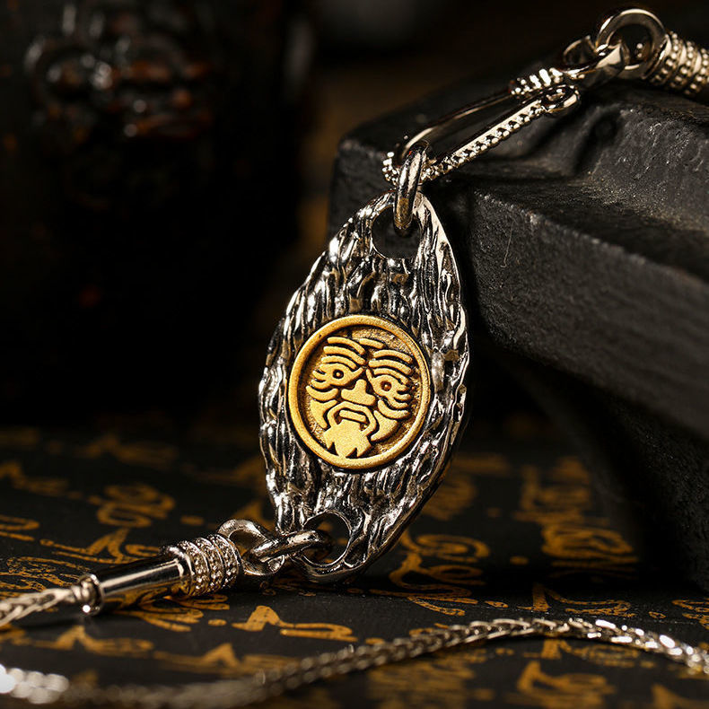 Tibetan Silver Plated Zachyi Lhamo Pendant Necklace—Wealth Energy