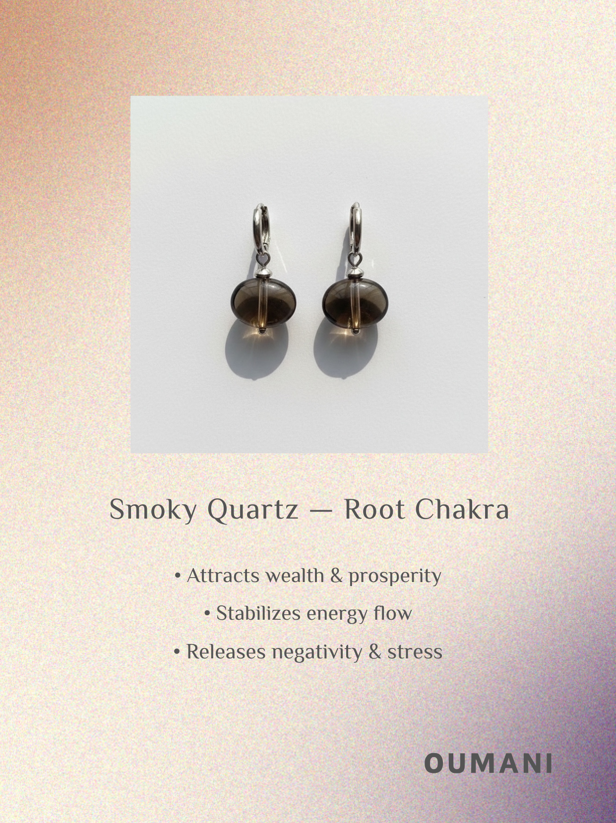 Smoky Quartz Earrings-Grounded Serenity