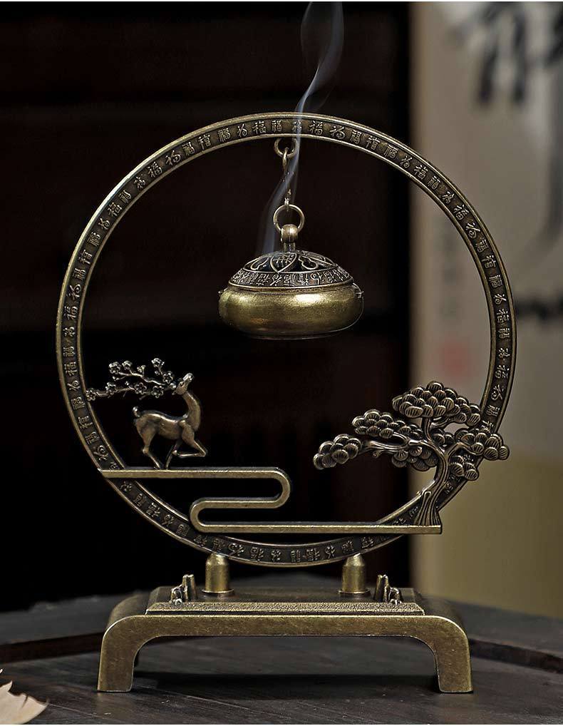 Alloy Cloud Dancing Deer Incense Burner—Prosperity & Protection