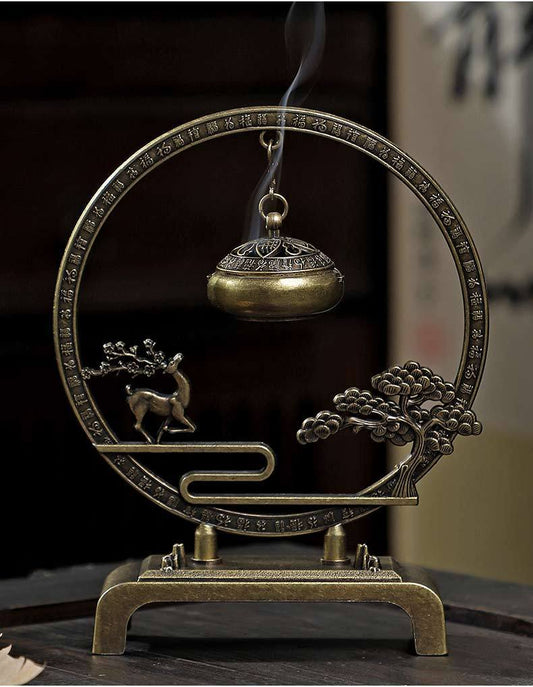Alloy Cloud Dancing Deer Incense Burner—Prosperity & Protection