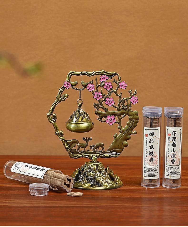 Alloy Cloud Dancing Deer Incense Burner—Prosperity & Protection
