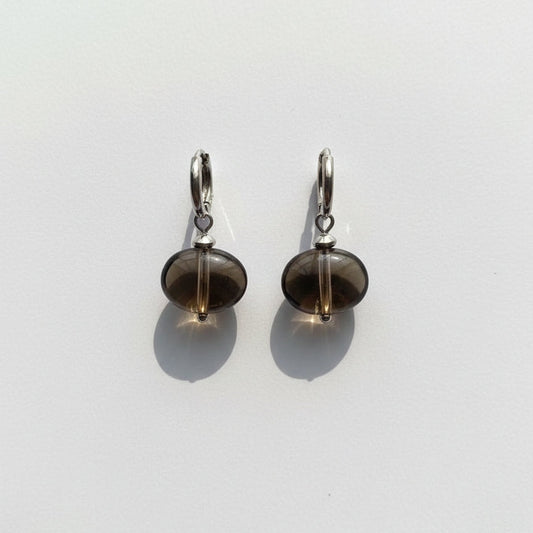 Smoky Quartz Earrings-Grounded Serenity