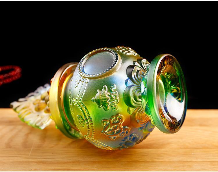 Tibetan Handcrafted Glass Vases—Sacred Treasures