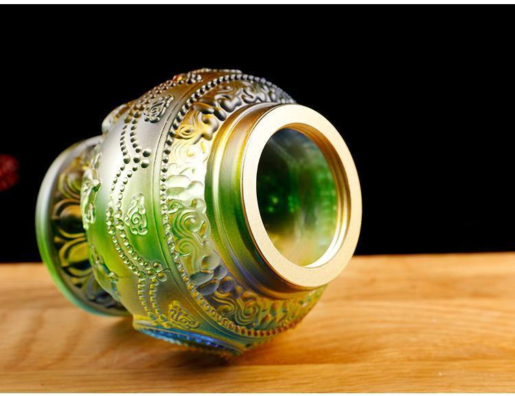 Tibetan Handcrafted Glass Vases—Sacred Treasures