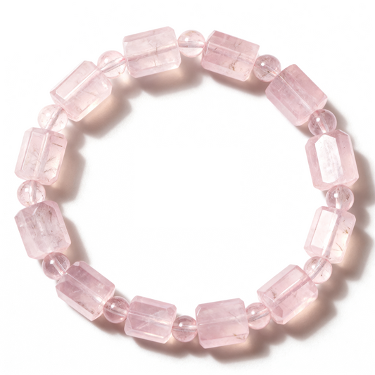 Natural Rose Quartz Bracelet-Tender Heart